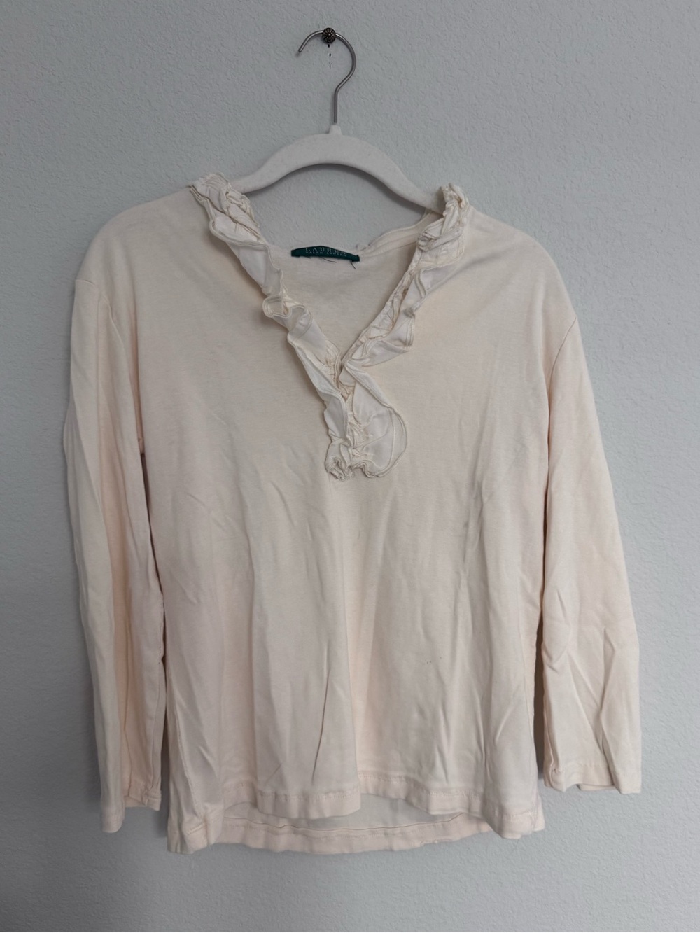 Ralph Lauren Ruffle Neck Top